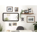 Specchio da parete Kate and Laurel Pao con cornice in legno, 17x32, Grigio