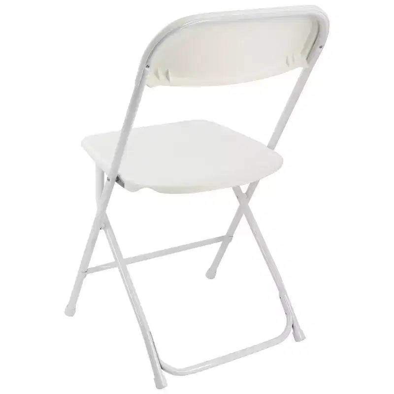 Sedia pieghevole in plastica Elama, 4 pezzi, bianca