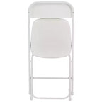Sedia pieghevole in plastica Elama, 4 pezzi, bianca