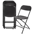 Elama 4 Piece Plastic Folding Chair in White