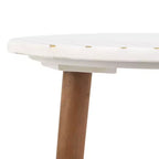 Tavolino Valerie con ripiano in marmo - ACC7202 - Bianco/Ottone - Safavieh