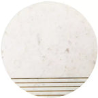Tavolino Valerie con ripiano in marmo - ACC7202 - Bianco/Ottone - Safavieh