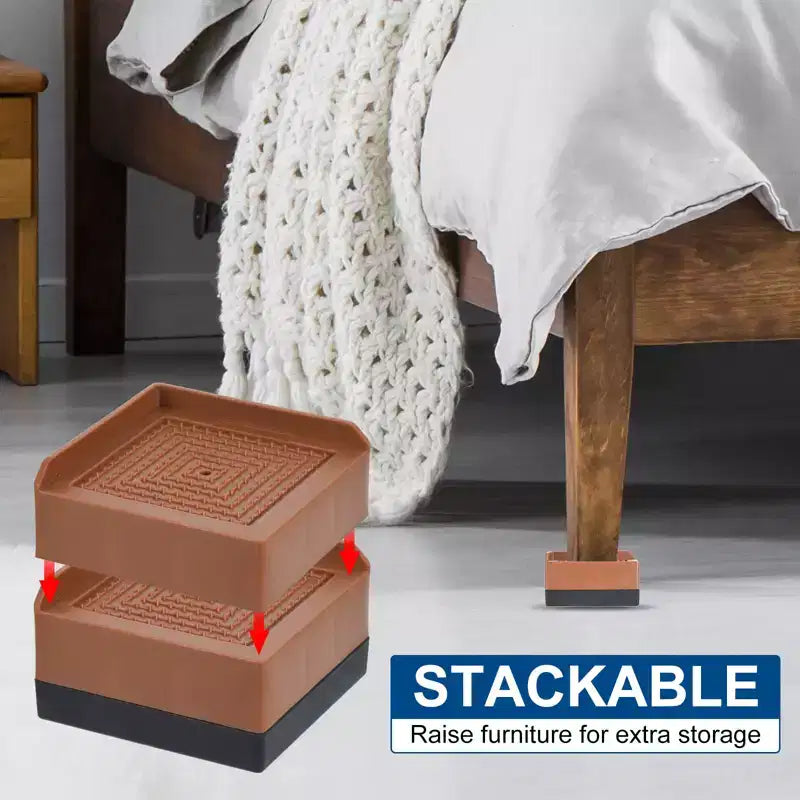 Unique Bargains Rialzi da Tavolo per Divano Letto a Blocco di Supporto Regolabile, 4 Pezzi