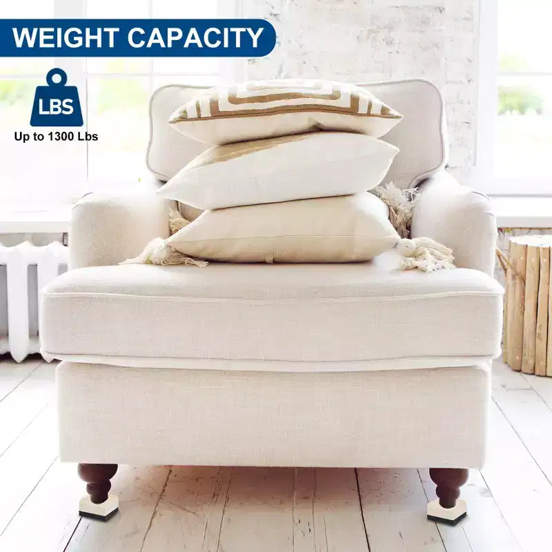Unique Bargains Rialzi da Tavolo per Divano Letto a Blocco di Supporto Regolabile, 4 Pezzi