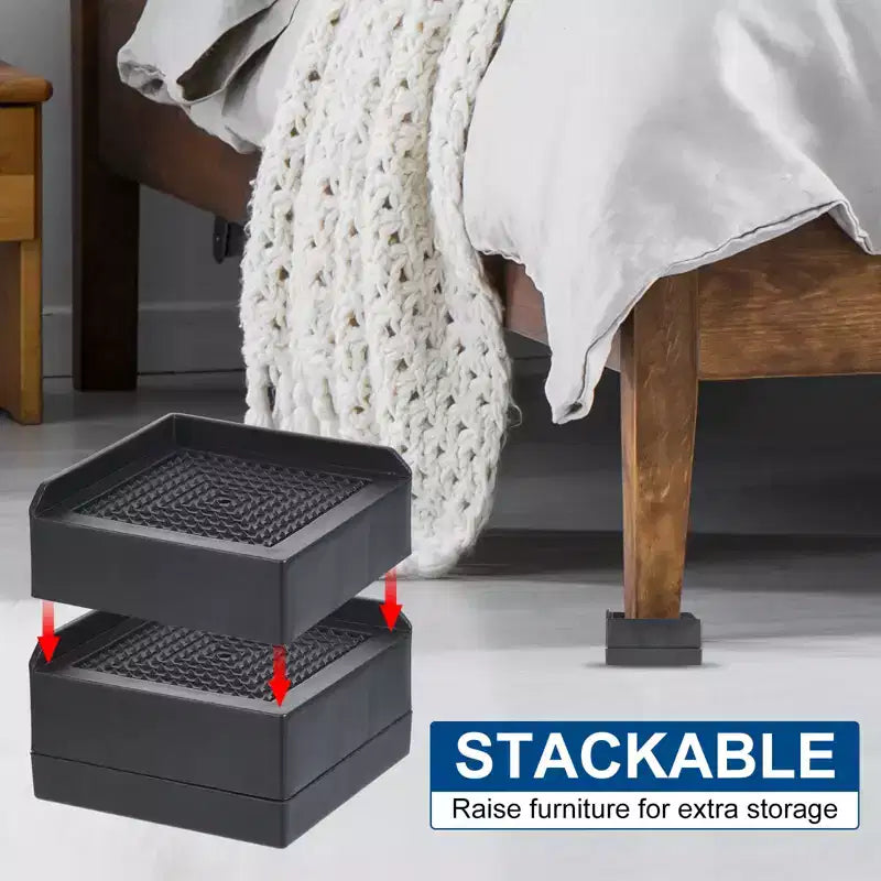 Unique Bargains Rialzi da Tavolo per Divano Letto a Blocco di Supporto Regolabile, 4 Pezzi