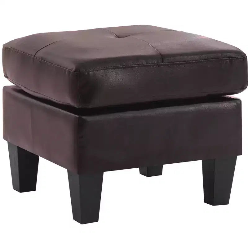 Pouf Passion Furniture Newbury rivestito in similpelle