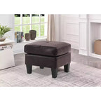 Pouf Passion Furniture Newbury rivestito in similpelle