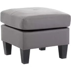 Pouf Passion Furniture Newbury rivestito in similpelle