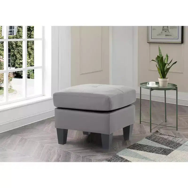 Pouf Passion Furniture Newbury rivestito in similpelle