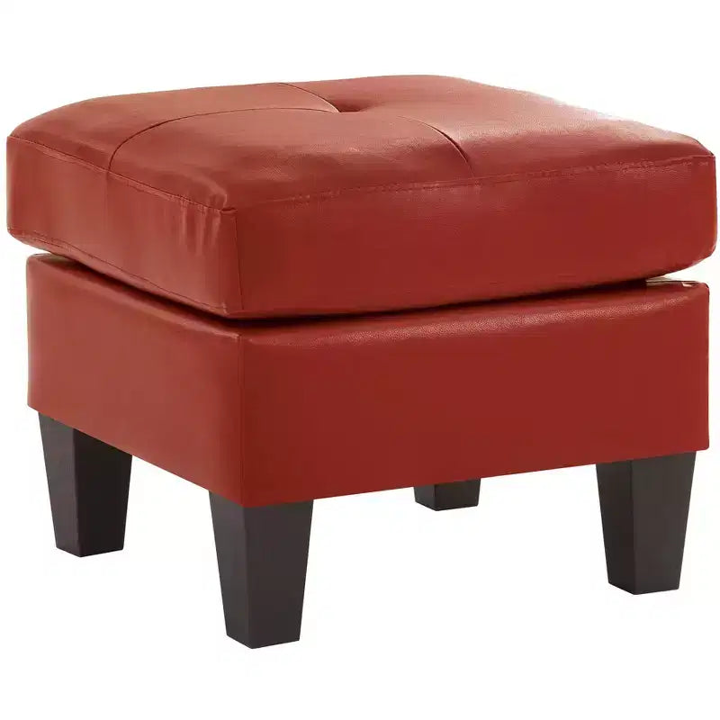 Pouf Passion Furniture Newbury rivestito in similpelle
