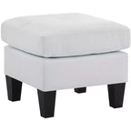 Pouf Passion Furniture Newbury rivestito in similpelle