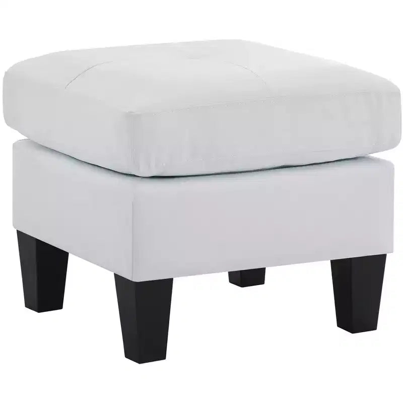 Pouf Passion Furniture Newbury rivestito in similpelle