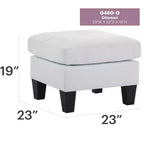 Pouf Passion Furniture Newbury rivestito in similpelle