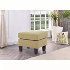 Pouf Passion Furniture Newbury rivestito in similpelle