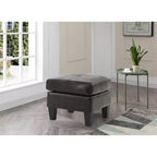 Pouf Passion Furniture Newbury rivestito in similpelle