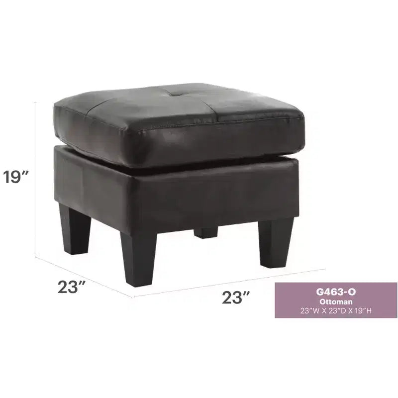 Pouf Passion Furniture Newbury rivestito in similpelle