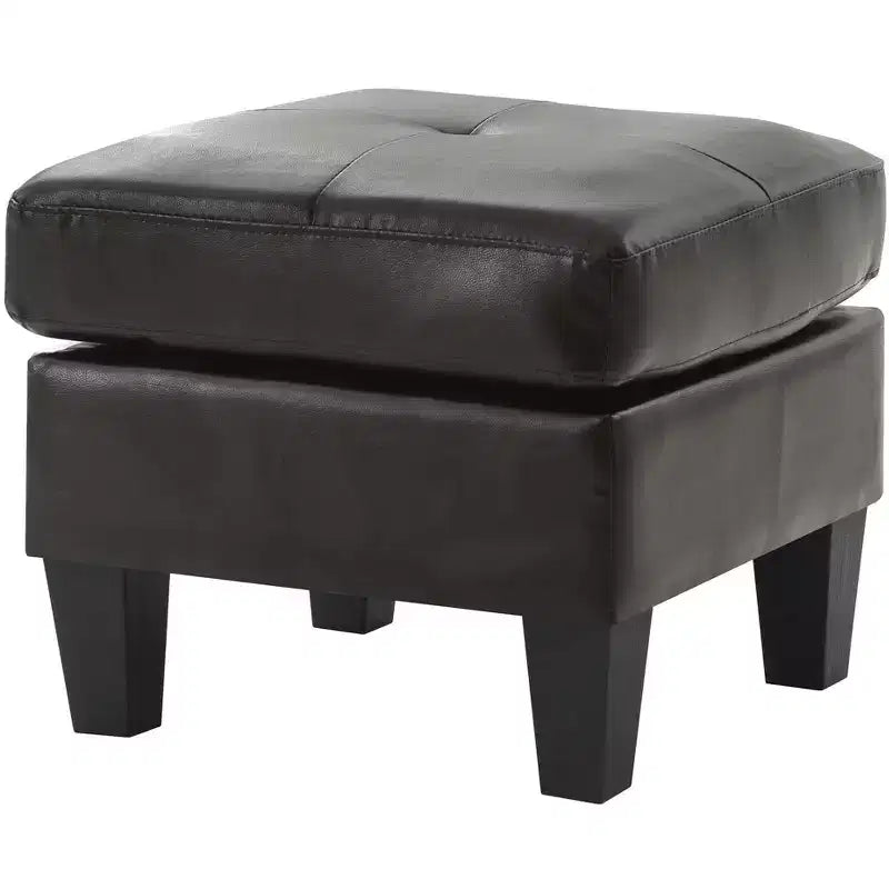Pouf Passion Furniture Newbury rivestito in similpelle