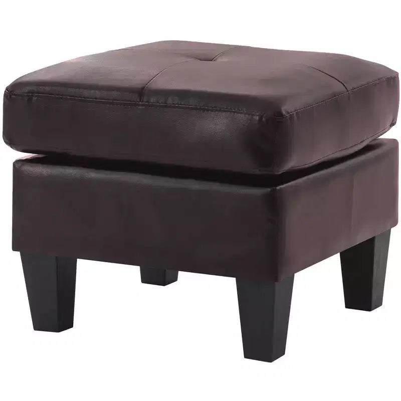 Pouf Passion Furniture Newbury rivestito in similpelle