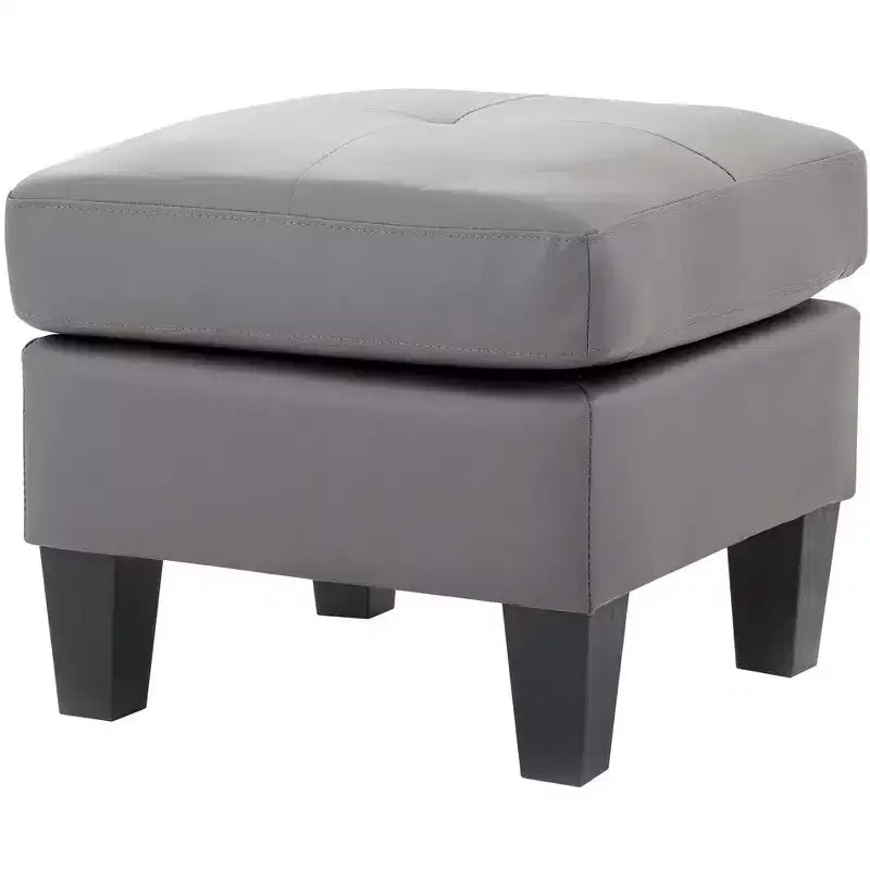 Pouf Passion Furniture Newbury rivestito in similpelle