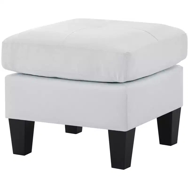 Pouf Passion Furniture Newbury rivestito in similpelle