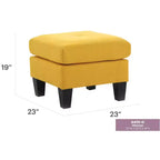 Poggiapiedi in poliestere Passion Furniture Newbury