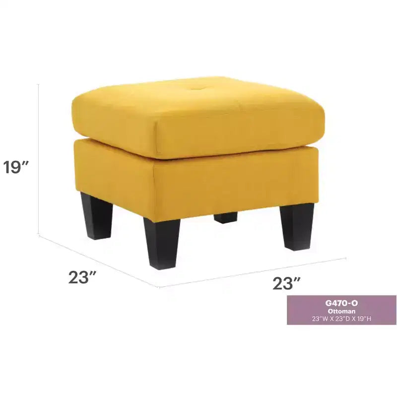 Poggiapiedi in poliestere Passion Furniture Newbury