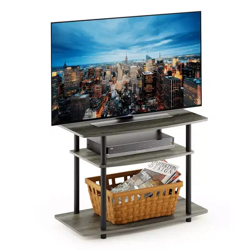 Furinno Mobile TV a 3 ripiani Console Tavolino Centro di Intrattenimento per TV fino a 32"