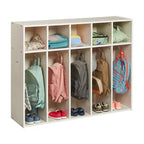 ECR4Kids Appendiabiti per Asilo Nido Streamline a 5 Scomparti con Vano Contenitore, Mobili per Bambini