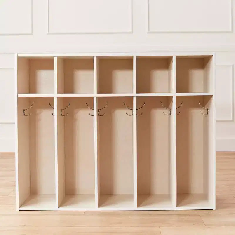 ECR4Kids Appendiabiti per Asilo Nido Streamline a 5 Scomparti con Vano Contenitore, Mobili per Bambini