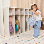 ECR4Kids Appendiabiti per Asilo Nido Streamline a 5 Scomparti con Vano Contenitore, Mobili per Bambini