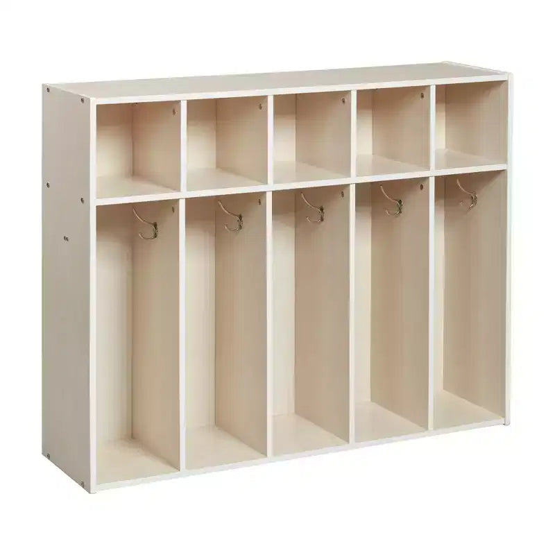 ECR4Kids Appendiabiti per Asilo Nido Streamline a 5 Scomparti con Vano Contenitore, Mobili per Bambini