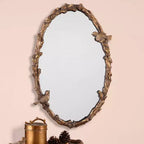 Specchio da parete ovale Uttermost, stile rustico, cornice in metallo dorato antico e grigio, larghezza 23 pollici, per bagno, camera da letto, soggiorno, casa