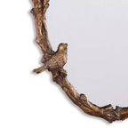 Specchio da parete ovale Uttermost, stile rustico, cornice in metallo dorato antico e grigio, larghezza 23 pollici, per bagno, camera da letto, soggiorno, casa