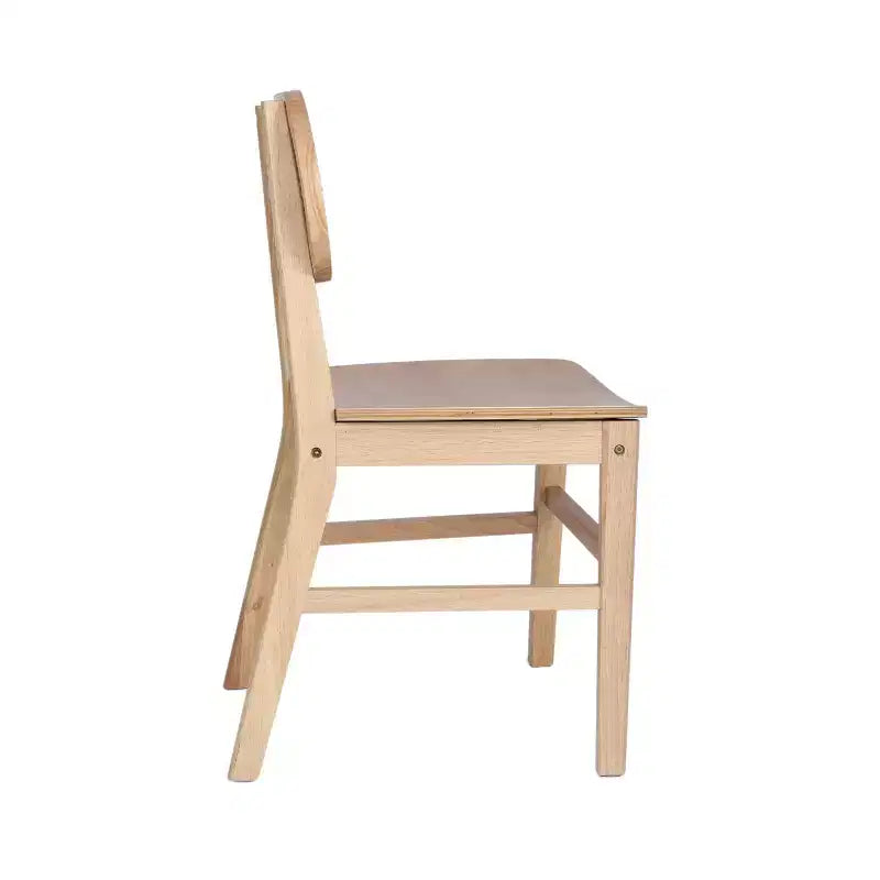 Flash Furniture Jacob Set di 2 sedie commerciali da pranzo e per eventi in canna di rattan con struttura e seduta in legno massello