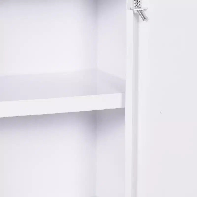 kleankin Armadietto dei Medicinali 30 x 45 cm con Chiusura a Chiave, Ripiani Interni e Montaggio a Parete, Mobiletto Farmaci di Pronto Soccorso, Bianco