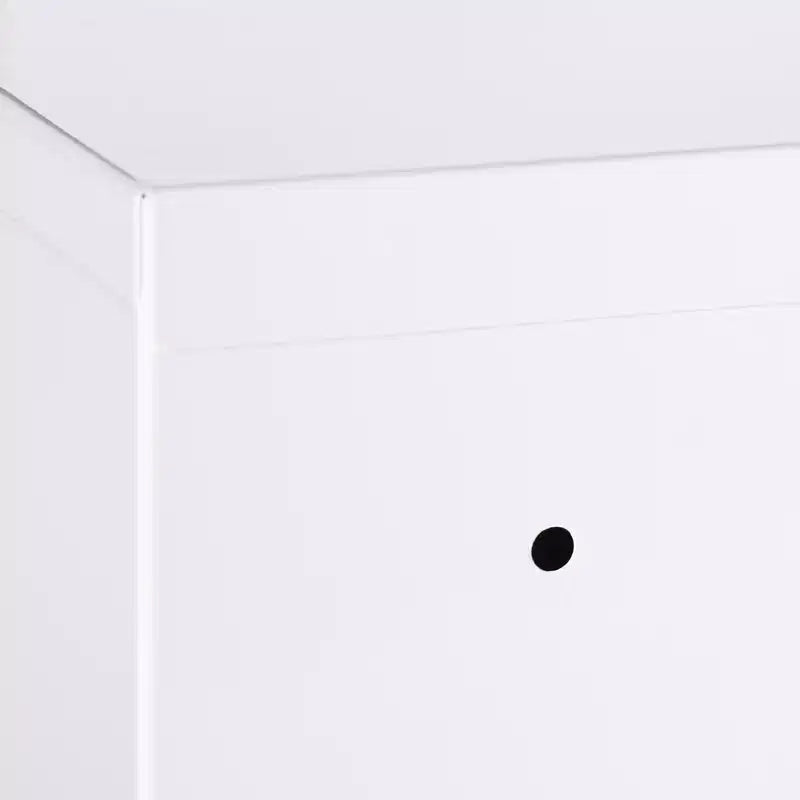 kleankin Armadietto dei Medicinali 30 x 45 cm con Chiusura a Chiave, Ripiani Interni e Montaggio a Parete, Mobiletto Farmaci di Pronto Soccorso, Bianco