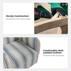 Set di 2 Poltrone Girevoli a 360 Gradi Livia Transitional con Motivo a Strisce Jacobean | HULALA HOME