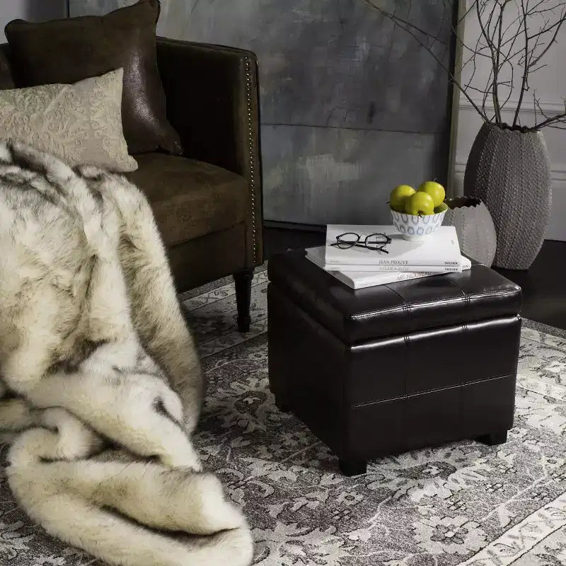 Pouf Contenitore Trapuntato Maiden Square - HUD8231 - Safavieh Couture
