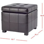 Pouf Contenitore Trapuntato Maiden Square - HUD8231 - Safavieh Couture