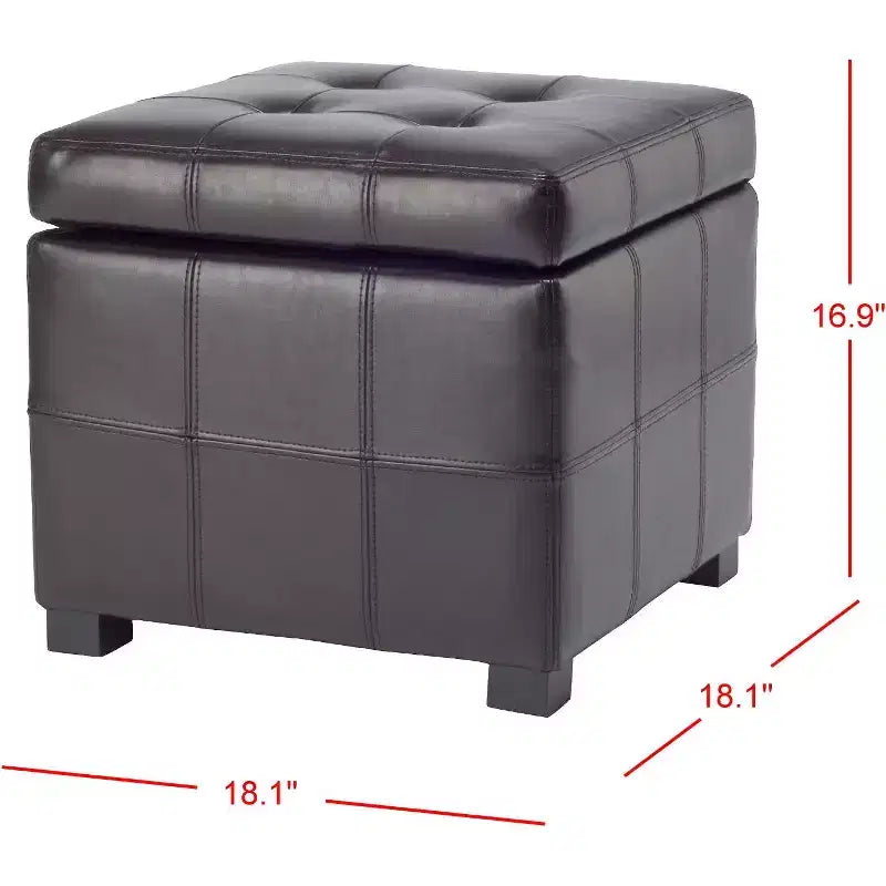 Pouf Contenitore Trapuntato Maiden Square - HUD8231 - Safavieh Couture