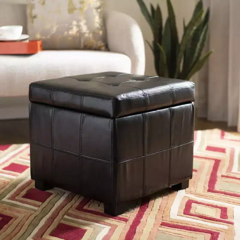 Pouf Contenitore Trapuntato Maiden Square - HUD8231 - Safavieh Couture