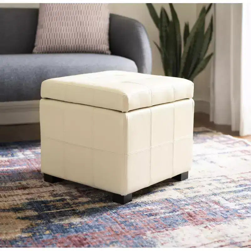 Pouf Contenitore Trapuntato Maiden Square - HUD8231 - Safavieh Couture