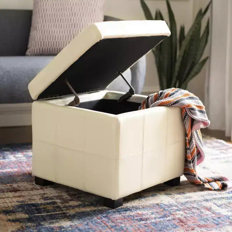 Pouf Contenitore Trapuntato Maiden Square - HUD8231 - Safavieh Couture