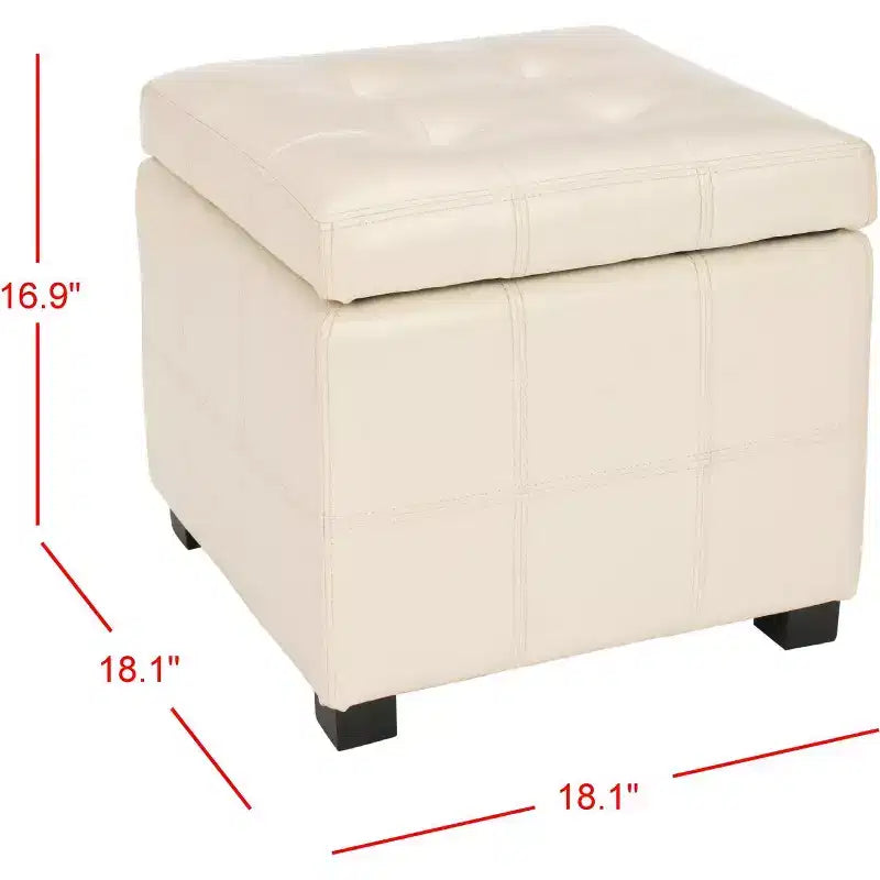 Pouf Contenitore Trapuntato Maiden Square - HUD8231 - Safavieh Couture
