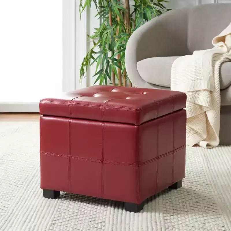 Pouf Contenitore Trapuntato Maiden Square - HUD8231 - Safavieh Couture