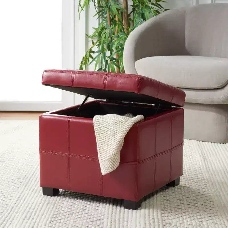 Pouf Contenitore Trapuntato Maiden Square - HUD8231 - Safavieh Couture