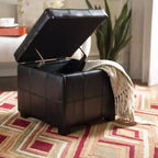 Pouf Contenitore Trapuntato Maiden Square - HUD8231 - Safavieh Couture