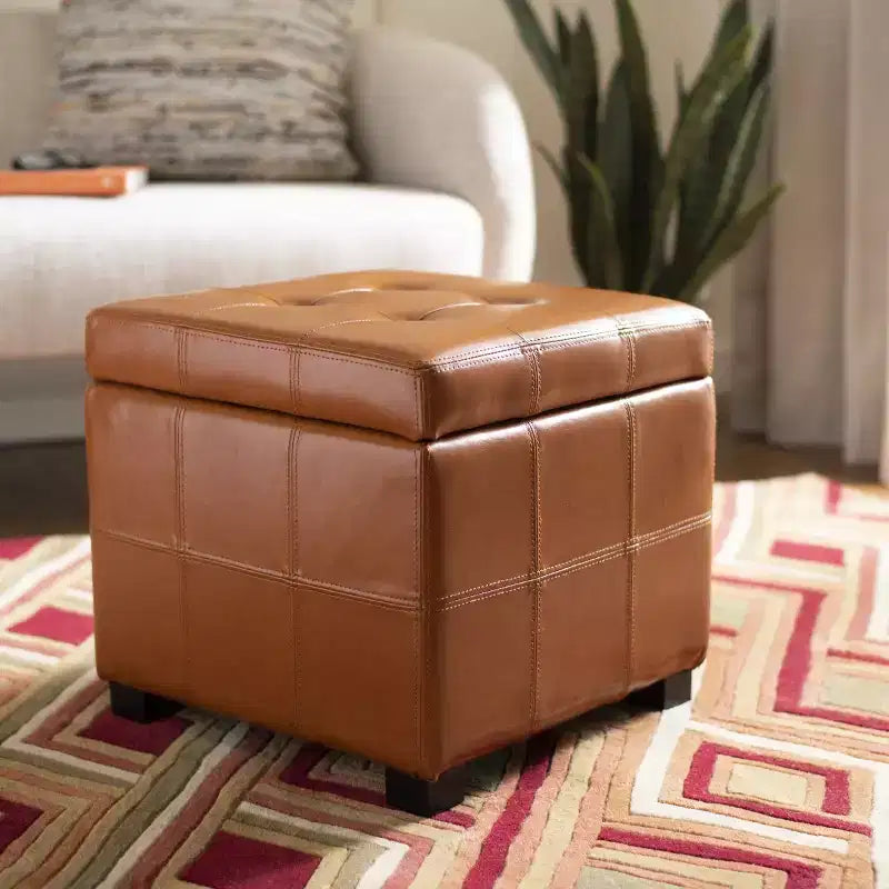 Pouf Contenitore Trapuntato Maiden Square - HUD8231 - Safavieh Couture