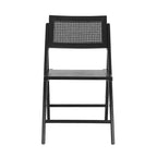 Merrick Lane Set di 2 sedie pieghevoli in rattan con canna d'India