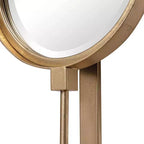 Uttermost Vanity Accent Wall Mirror Moderno Sfacettato Foglia Oro Cornice in Ferro Imponente 10" Largo per Bagno Camera da Letto Soggiorno Casa